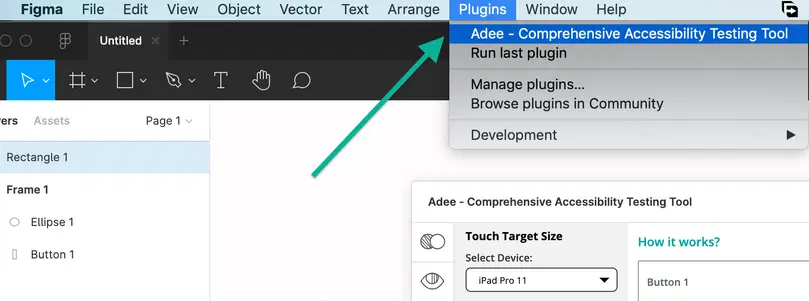 Plugin in Figma menu